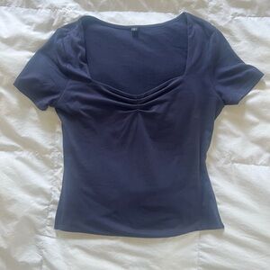 Elegant Navy Blue Women's Top